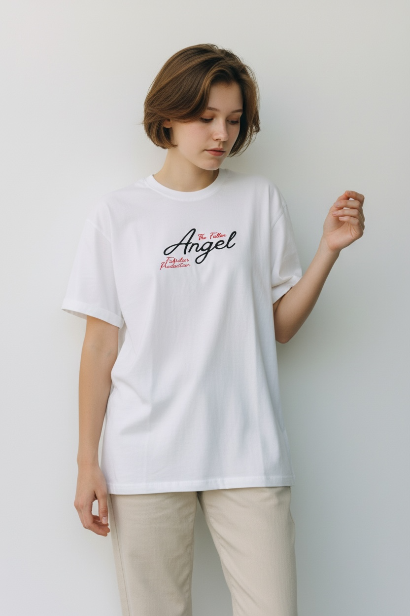 Fallen Angel Graphic Oversized T-Shirt
